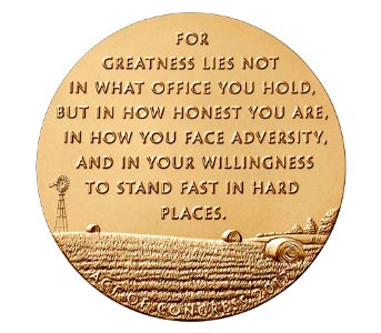 Bob Dole Congressional Gold Medal (reverse)