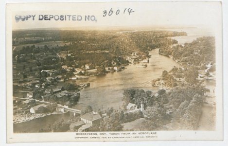 Bobcaygeon Ontario from an Aeroplane (HS85-10-36014) original