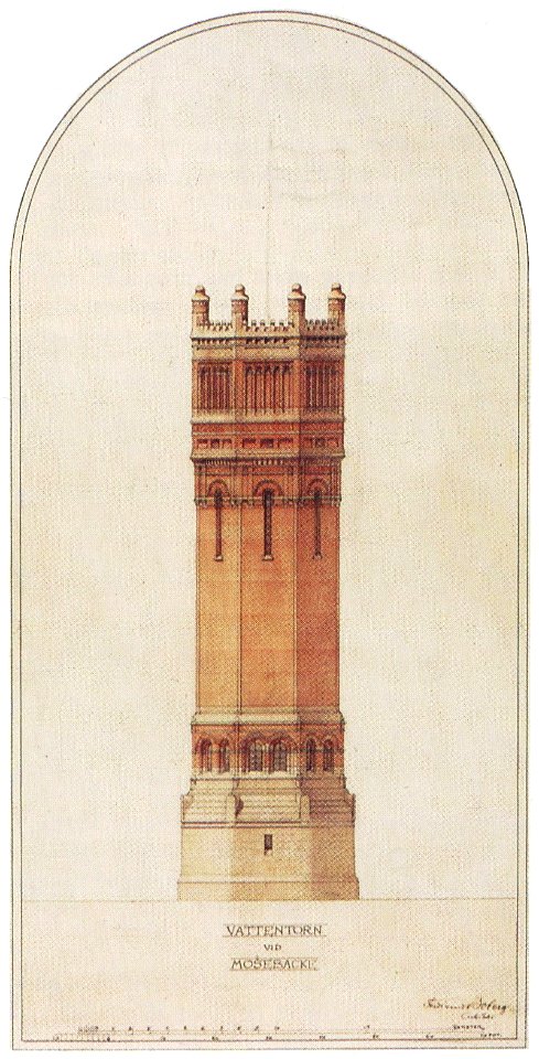 Boberg, Mosebacke vattentorn, illustration