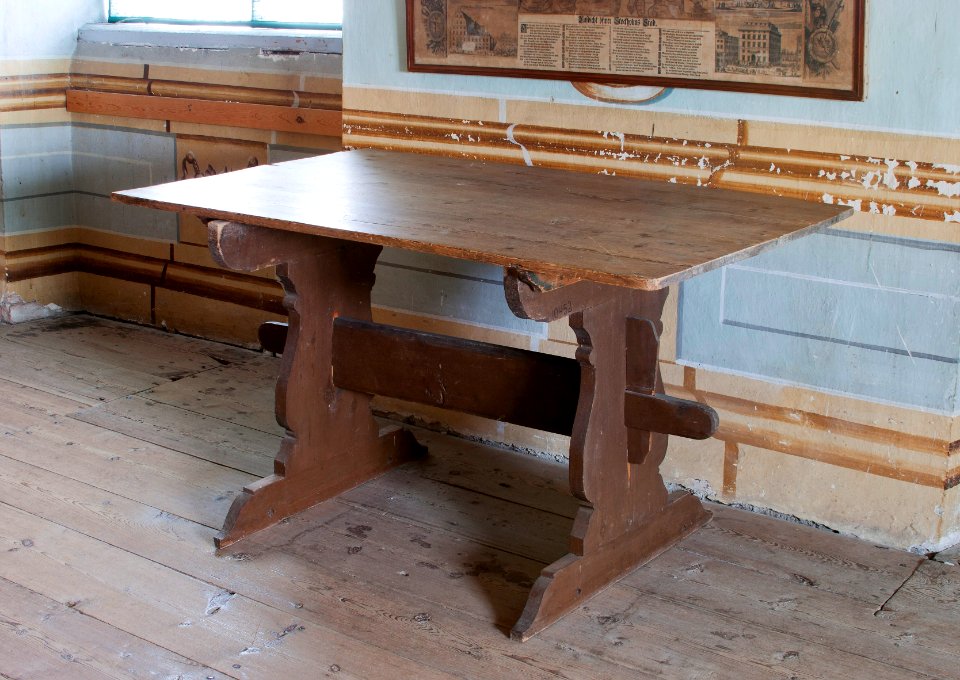 Bockbord av furu från cirka 1650 - Skoklosters slott - 95178