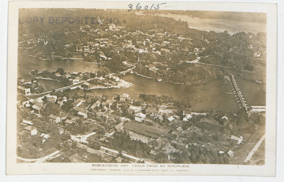 Bobcaygeon Ontario from an Aeroplane (HS85-10-36015) original