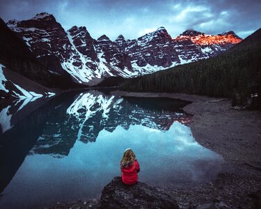 Mountain valley landscape photo