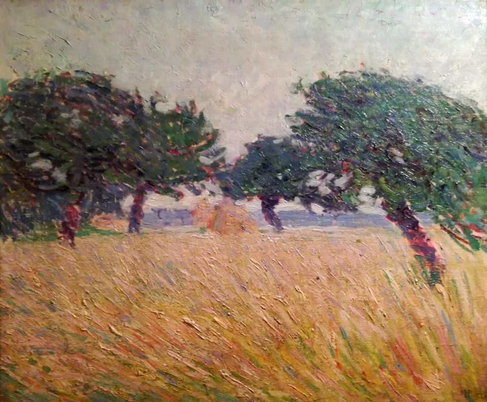 Umberto Boccioni, Due alberi in riva al mare, 1908.