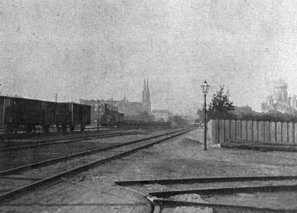 Bocznice Dworca Petersburskiego w Warszawie ok. 1900