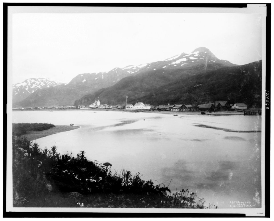 Body of water with mountains in background, Unalaska, Alaska LCCN99472363