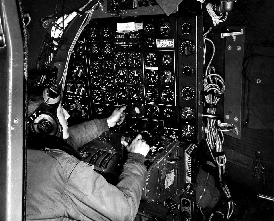 Boeing B-29 flight engineer's panel