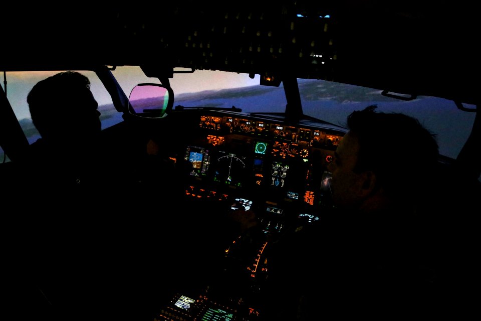 Boeing P-8 Poseidon simulator arrives at Naval Air Station Whidbey Island 161021-N-DC740-068