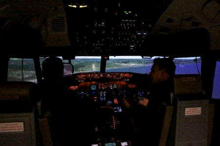 Boeing P-8 Poseidon simulator arrives at Naval Air Station Whidbey Island 161021-N-DC740-065