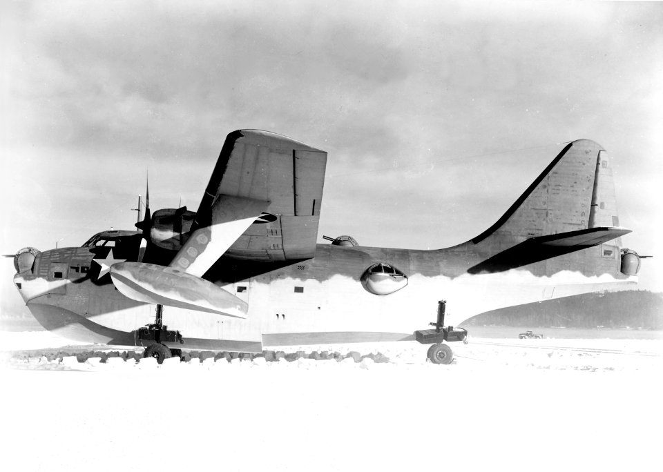 Boeing XPBB-1 on a snowy airfield in February 1943