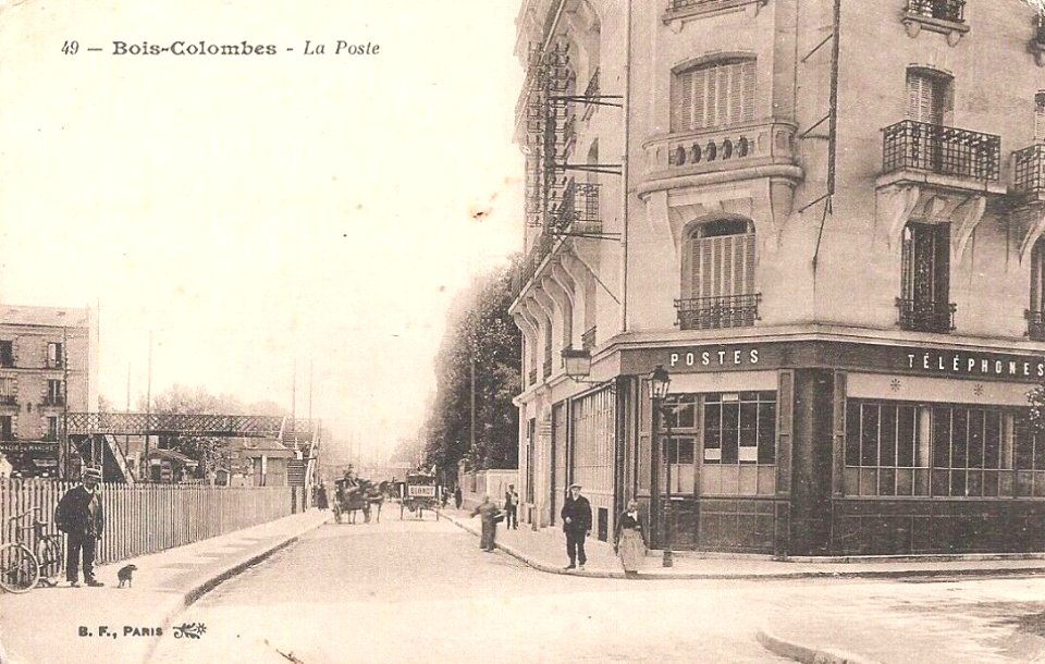 Bois-Colombes.Poste.Voie ferrée