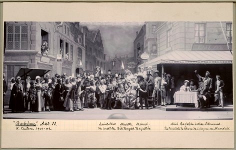 Bohème, Kungliga teatern 1901. Föreställningsbild - SMV - H13 019