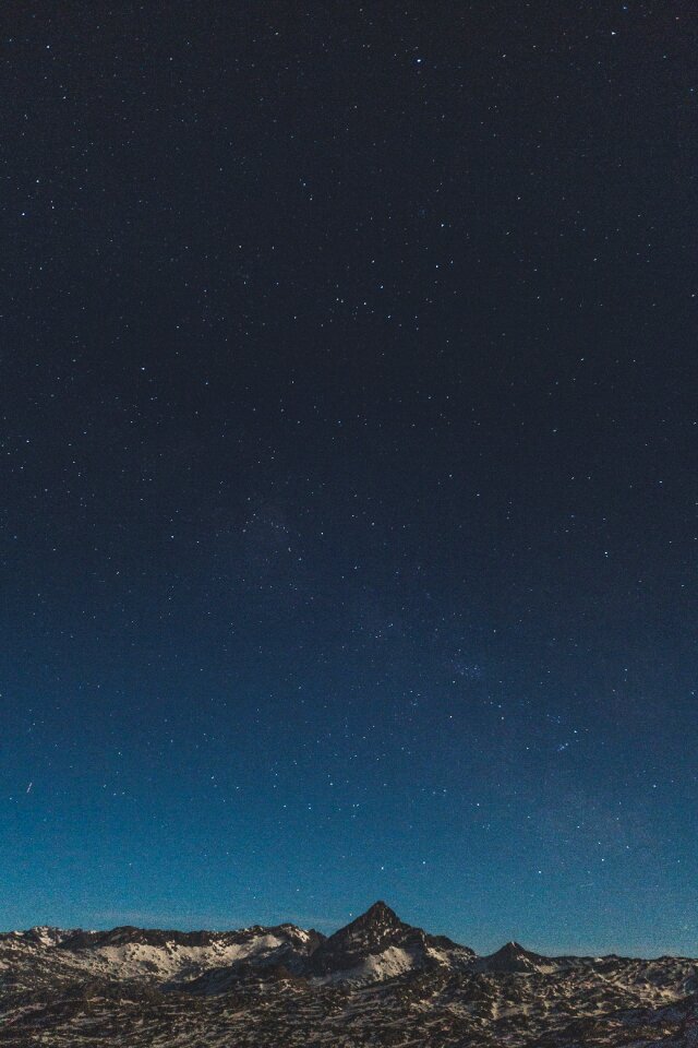 Galaxy mountain landscape