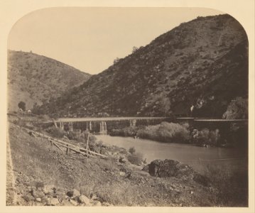 Carleton Watkins (American - (Benton Dam, Merced River) - Google Art Project