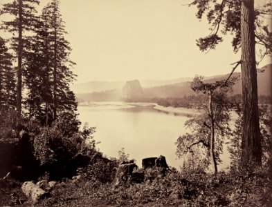 Carleton Watkins (American - Castle Rock, Columbia River - Google Art Project