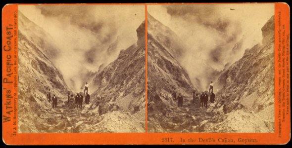 Carleton Watkins (American - In the Devil's Canon, Geysers. - Google Art Project