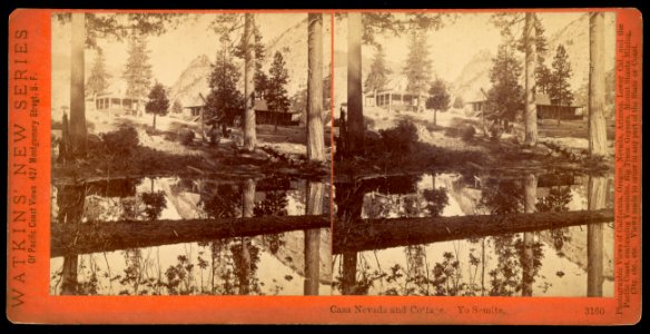 Carleton Watkins (American - Casa Nevada and Cottage. Yo Semite. - Google Art Project