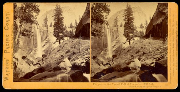 Carleton Watkins (American - Piwyac, or the Vernal Fall, 300 feet, Yosemite Valley, Mariposa County, Cal. - Google Art Project