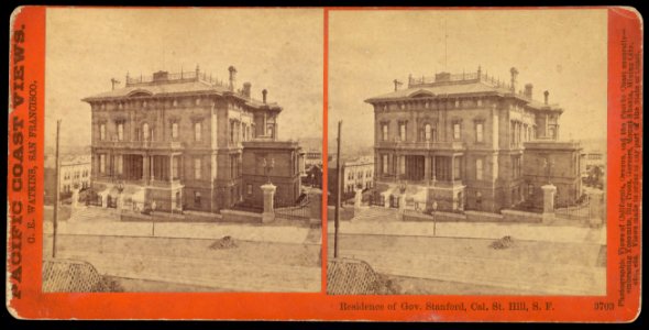 Carleton Watkins (American - Residence of Gov. Stanford, Cal. St. Hill, S.F. - Google Art Project