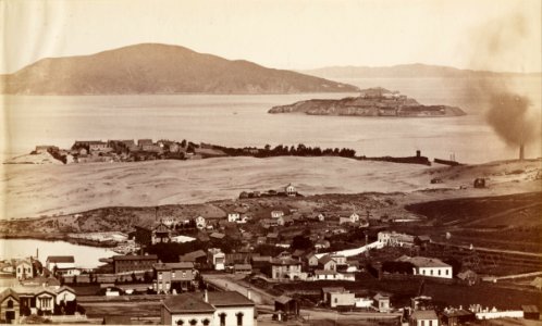 Carleton Watkins (American - (Alcatraz & Black Pt. from Russian Hill, S.F.) - Google Art Project photo