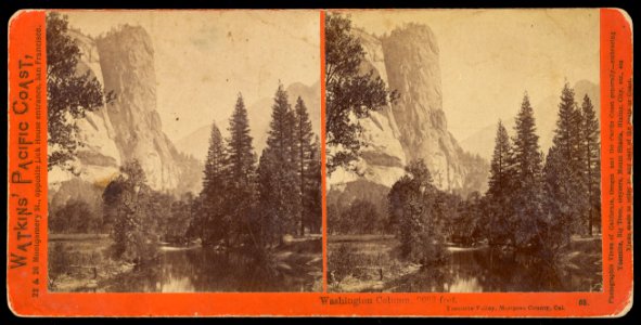 Carleton Watkins (American - Washington Column, 2082 feet, Yosemite Valley, Mariposa County, Cal. - Google Art Project
