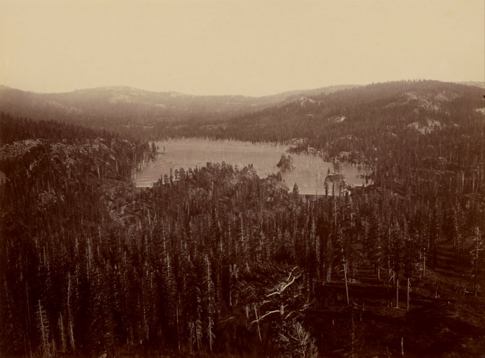 Carleton Watkins (American - Dams and Lake, Nevada County, Distant View - Google Art Project