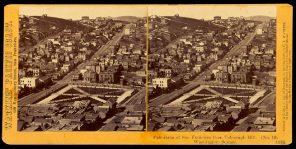 Carleton Watkins (American - Panorama of San Francisco from Telegraph Hill, Washington Square - Google Art Project