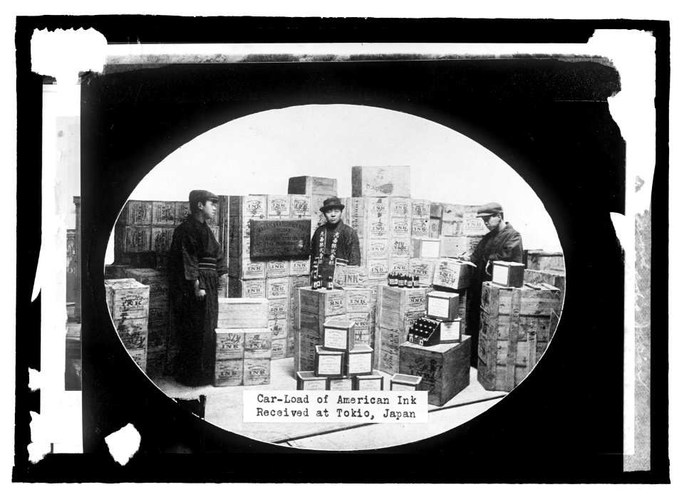 Carload of ink received at Tokio (i.e., Tokyo), Japan LCCN2016821670