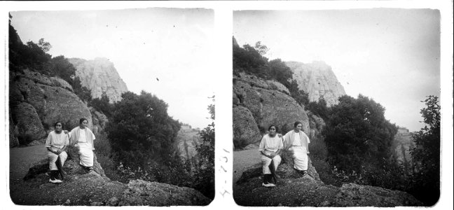 Carme i Teresa a Montserrat
