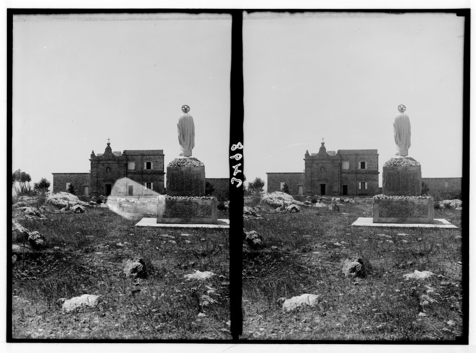 Carmel and Haifa. Mt. Carmel. Franciscan convent at place of sacrifice at S.E. extremity LOC matpc.02812