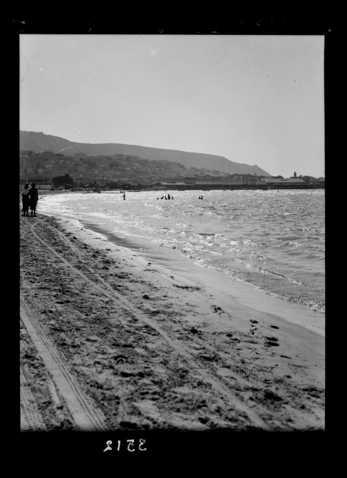 Carmel and Haifa. Haifa. Carmel from north beach. A silhouette LOC matpc.15374