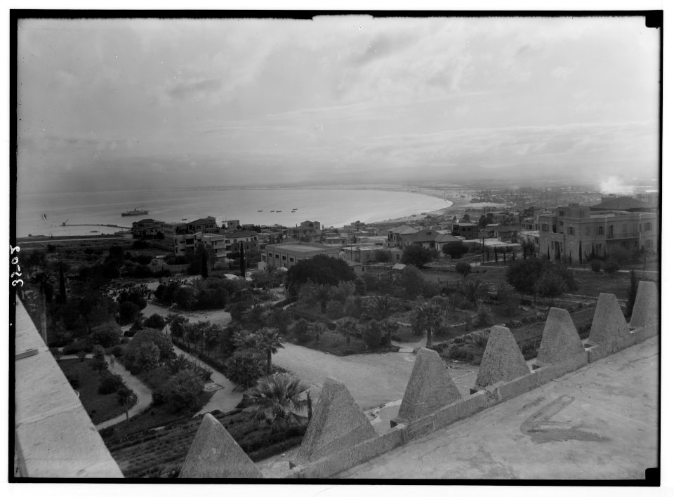 Carmel and Haifa. Haifa and the bay from lower slopes of Carmel LOC matpc.02815