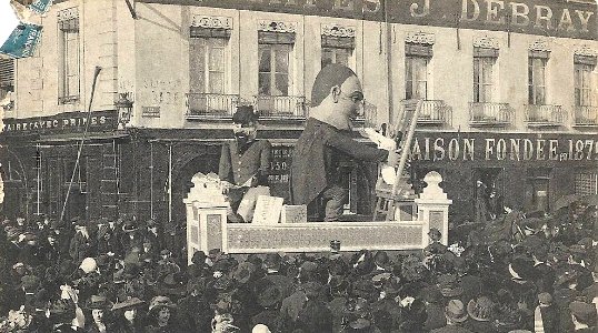 Carnaval de Chalon-sur-Saône 1912 - Char du vol de la Joconde