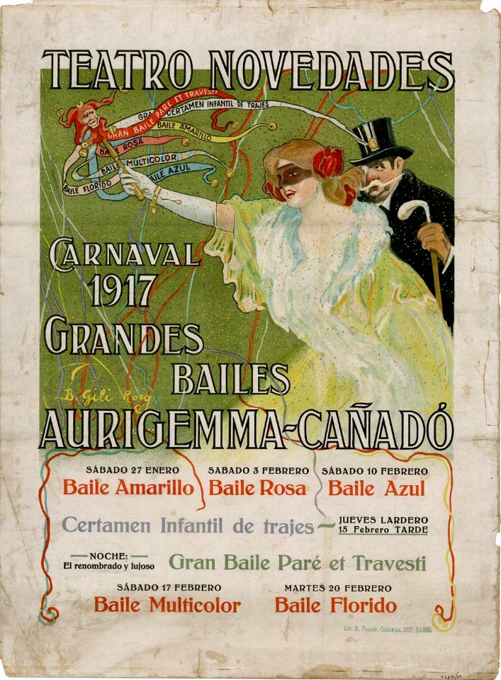 Carnaval 1917 Grandes bailes Aurigemma-Cañadó