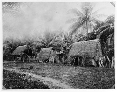 Caroline Islanders' Village near Agana, Guam (circa 1900)