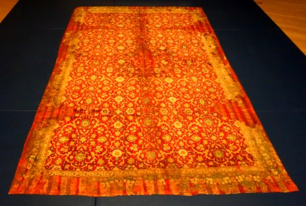 Carpet, India, Kashmir or Lahore, Mughal Empire, early 18th century AD, pashmina, silk - Textile Museum, George Washington University - DSC09885
