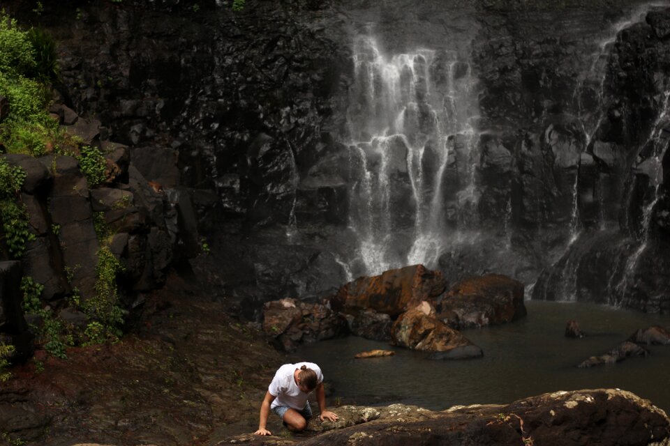 Outdoor waterfall nature