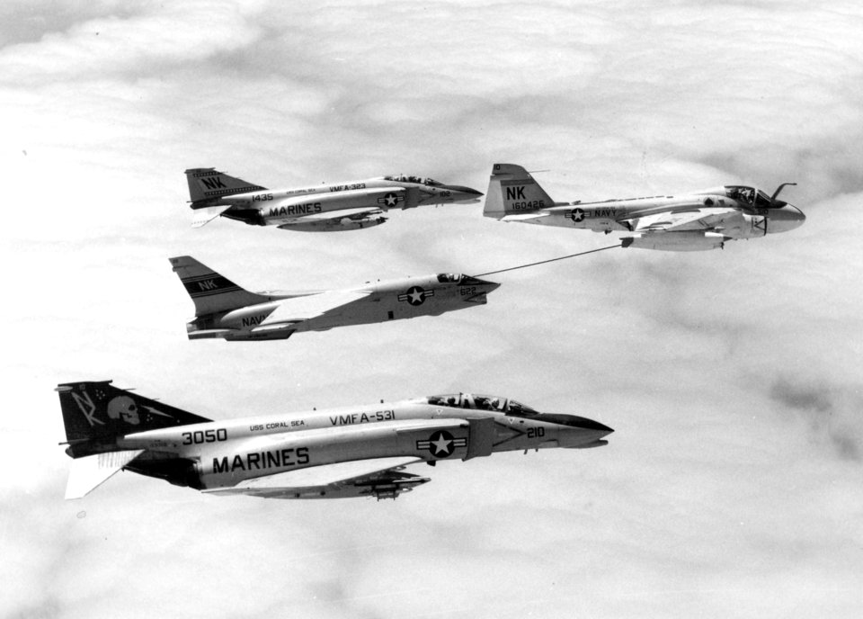 Carrier Air Wing 14 aircraft in flight 1979