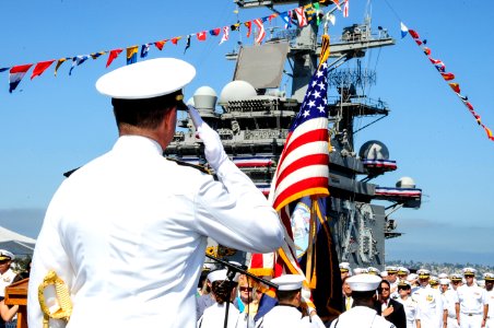 Carrier Strike Group Nine change of command, Rear Adm. Patrick D. Hall retirement ceremony 2014 140814-N-UK306-030