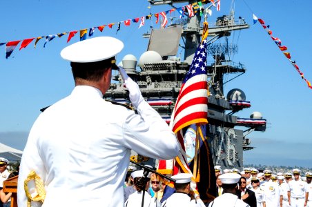 Carrier Strike Group Nine change of command, Rear Adm. Patrick D. Hall retirement ceremony 2014 140814-N-UK306-030 photo