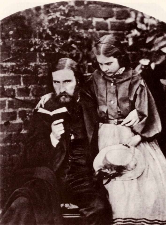 Carrol, Lewis - George MacDonald, Romanautor und Dichter, mit seiner ältesten Tochter, Lily (Zeno Fotografie)