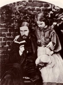 Carrol, Lewis - George MacDonald, Romanautor und Dichter, mit seiner ältesten Tochter, Lily (Zeno Fotografie)
