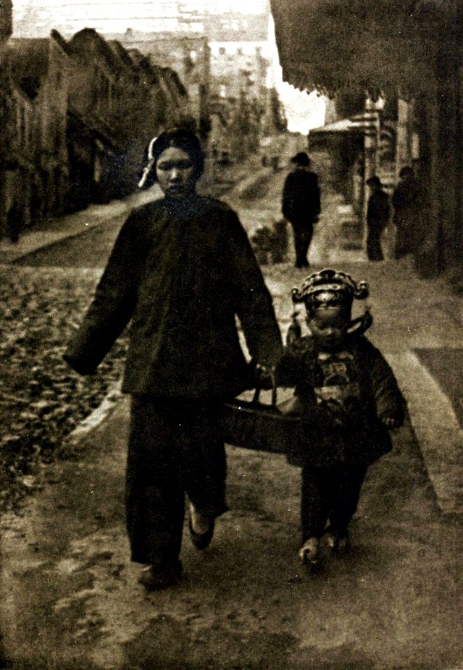 Carrying New Year's Presents Genthe