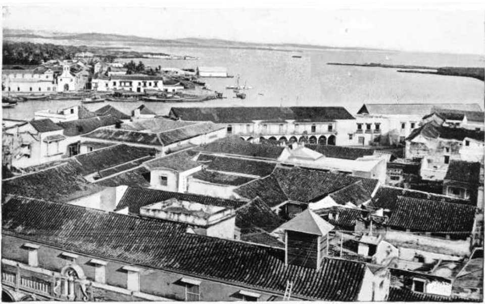 Cartagena, partial view of the harbor