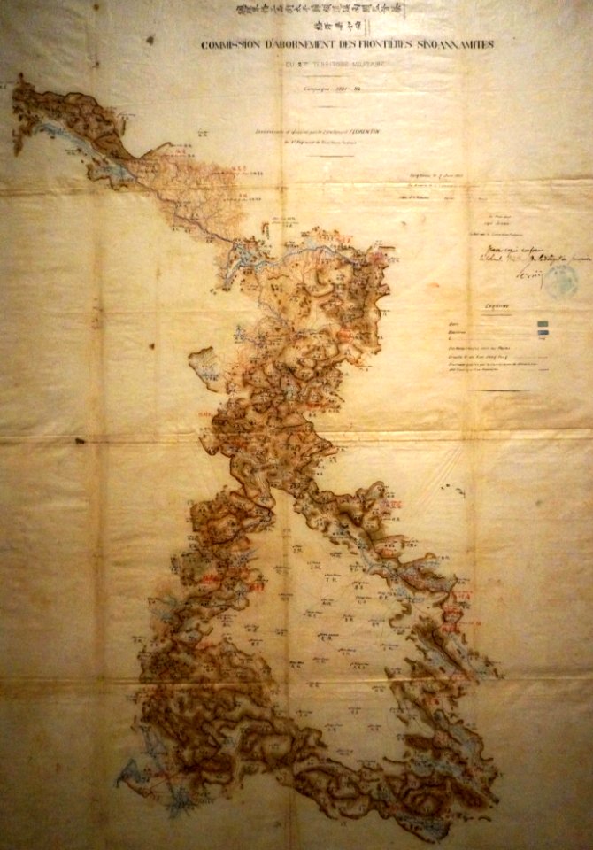 Carte de l'abornement frontière Fromentin 05109