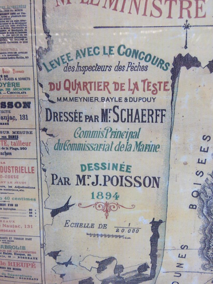 Carte du bassin d Arcachon de 1894 - detail