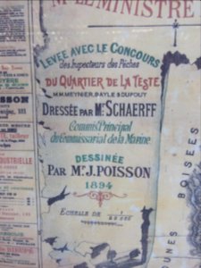 Carte du bassin d Arcachon de 1894 - detail