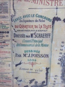 Carte du bassin d Arcachon de 1894 - detail photo