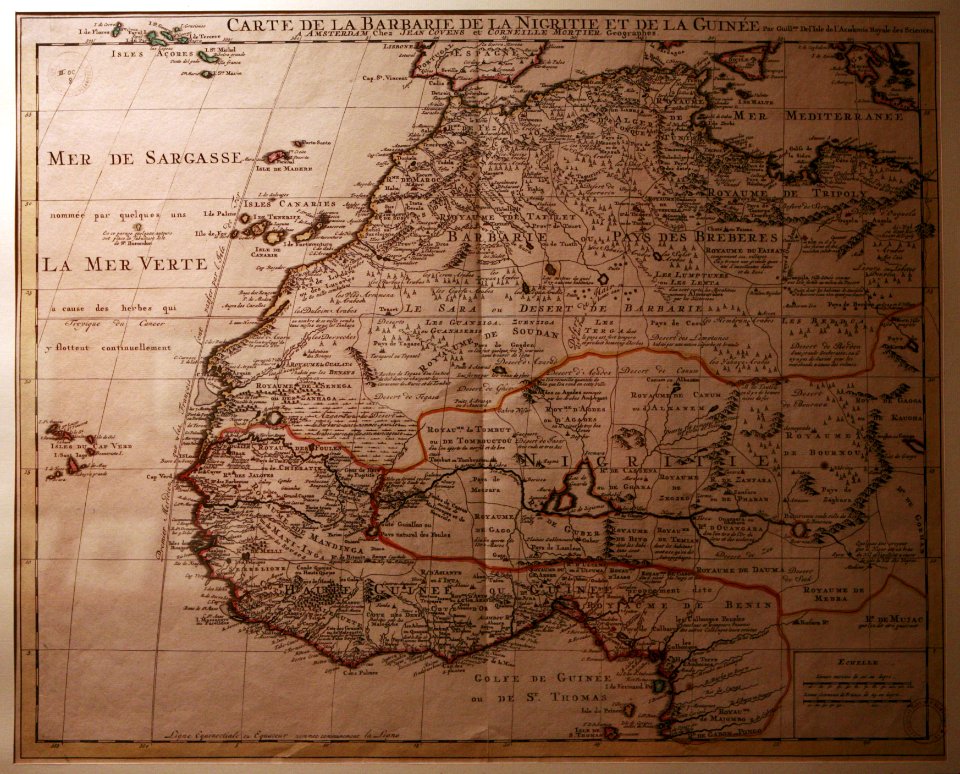 Carte de la Barbarie de la Nigritie et de la Guinée-Guillaume Delisle mg 8507