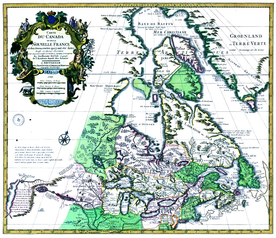 Carte du Canada ou de la Nouvelle France et des decouvertes qui y ont ete faites