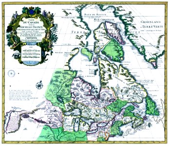 Carte du Canada ou de la Nouvelle France et des decouvertes qui y ont ete faites